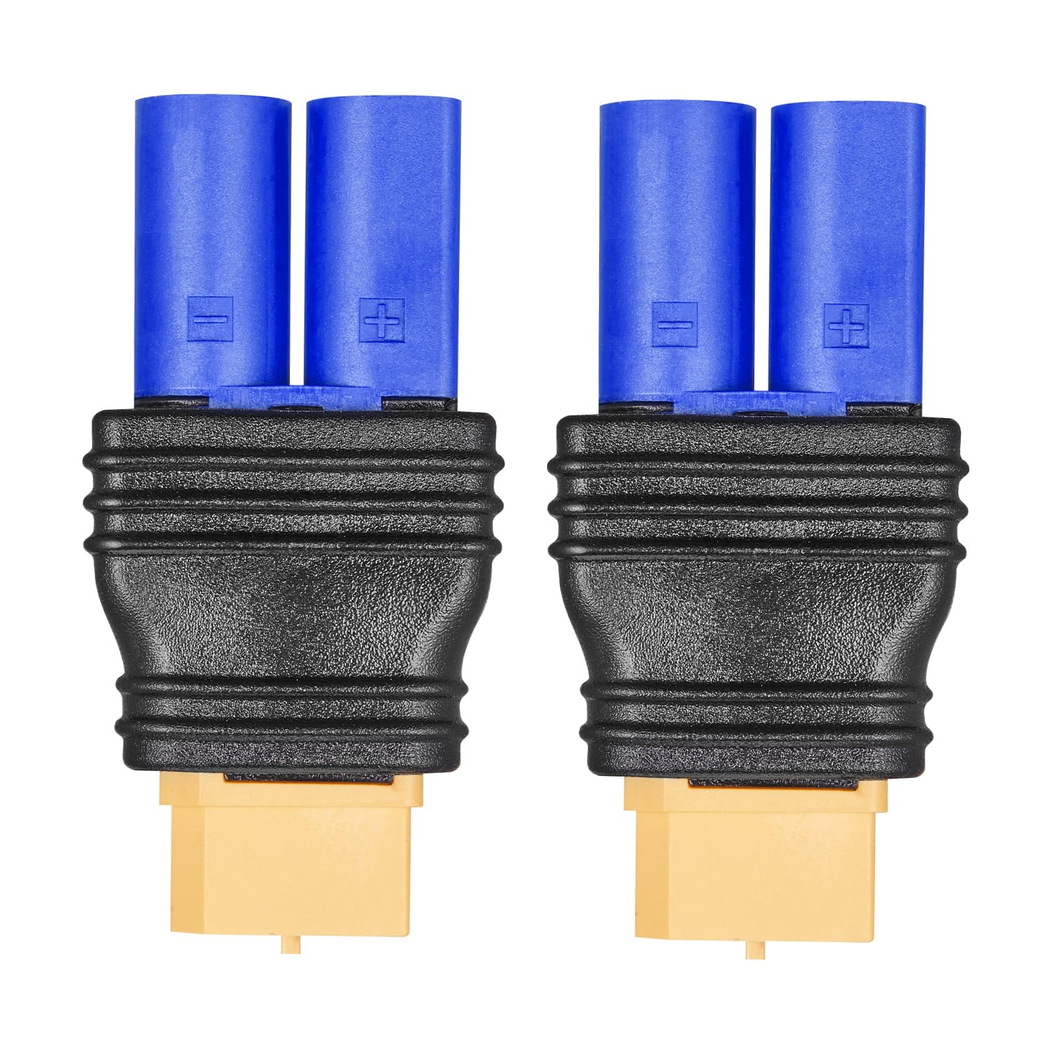 Yowoo Lot de 4 adaptateurs XT60 mâle vers femelle EC5 sans fil pour batterie RC LiPo (mâle XT60 vers femelle EC5