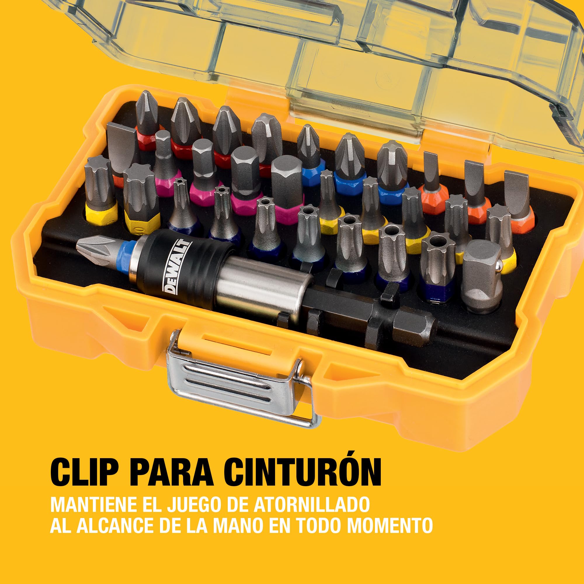 DEWALT - Juego de atornilladores de alto rendimiento en Tough Case 25mm (32piezas), DT7969-QZ