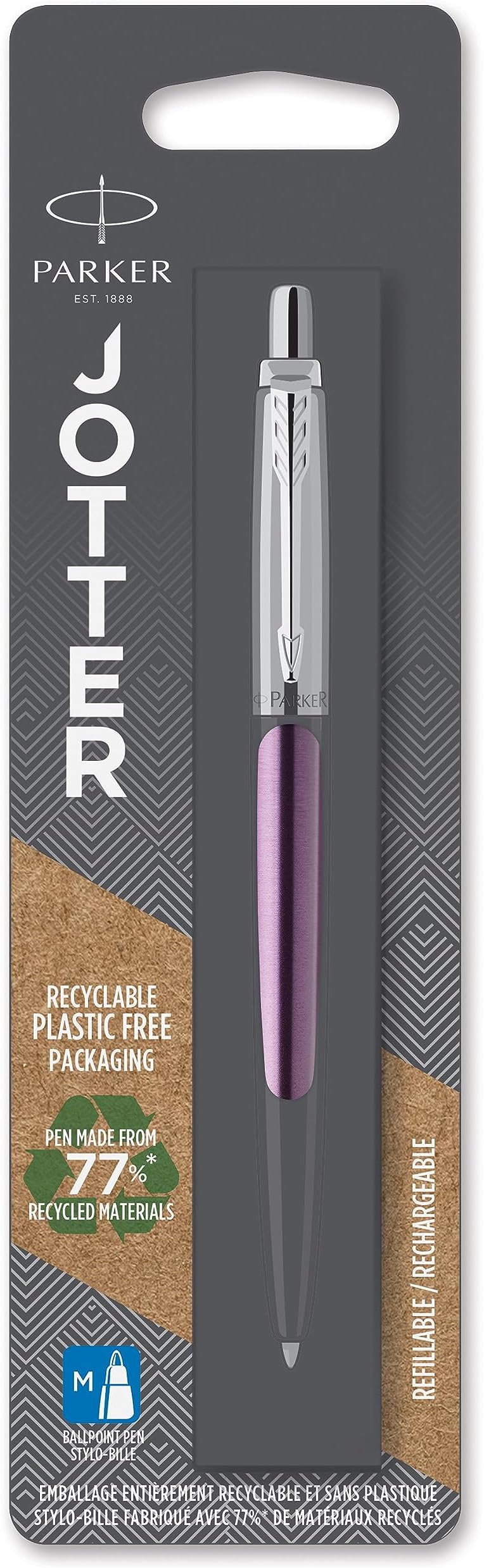 Jotter Victoria Violet CT Ballpoint Pen, Blister pack