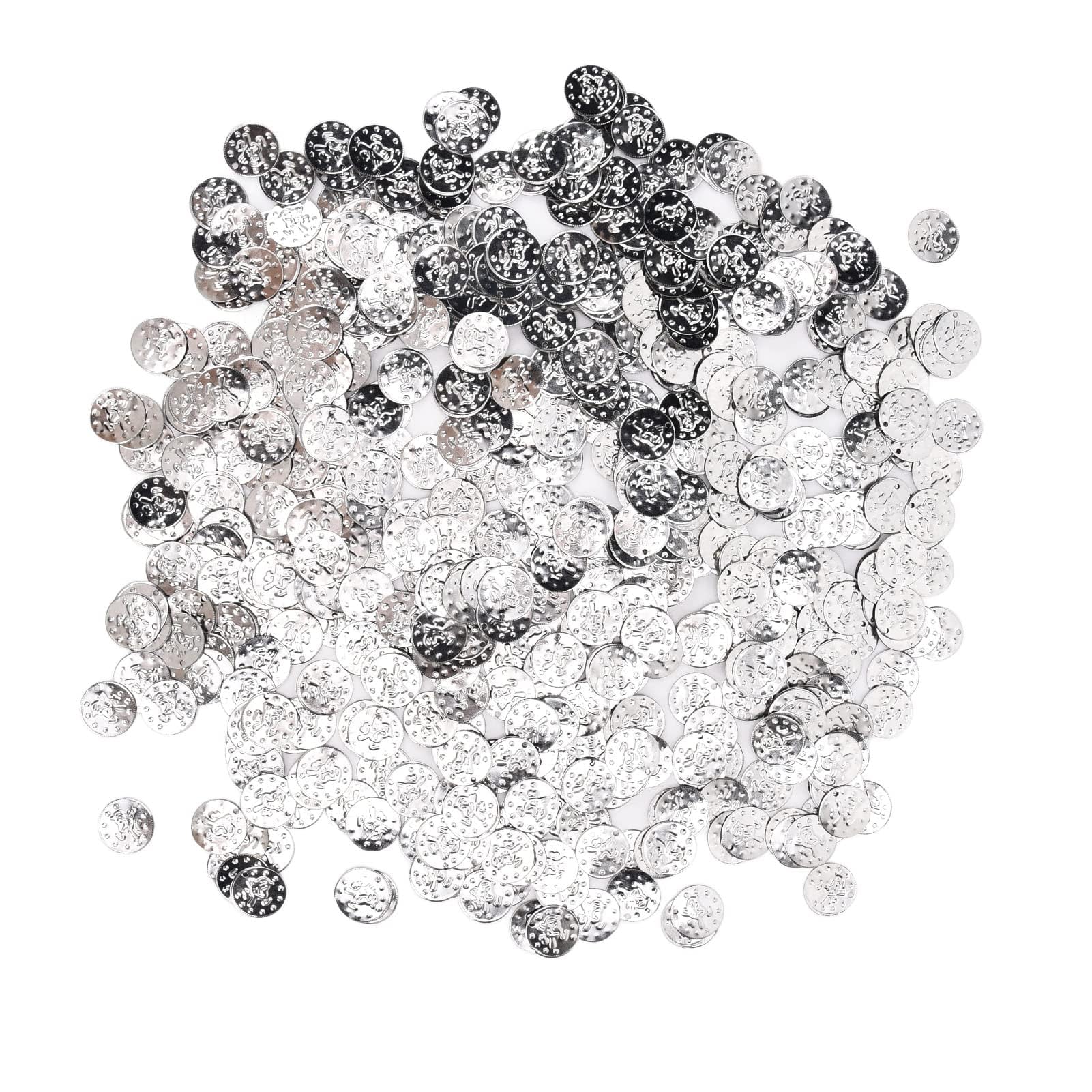 2000pcs Coinss a forma di paillettes tappeto di paillettes, cintura di nappa di danza del ventre dorate, monete di costumi di danza del ventre, accessori per abbigliamento per (Argento (moneta per