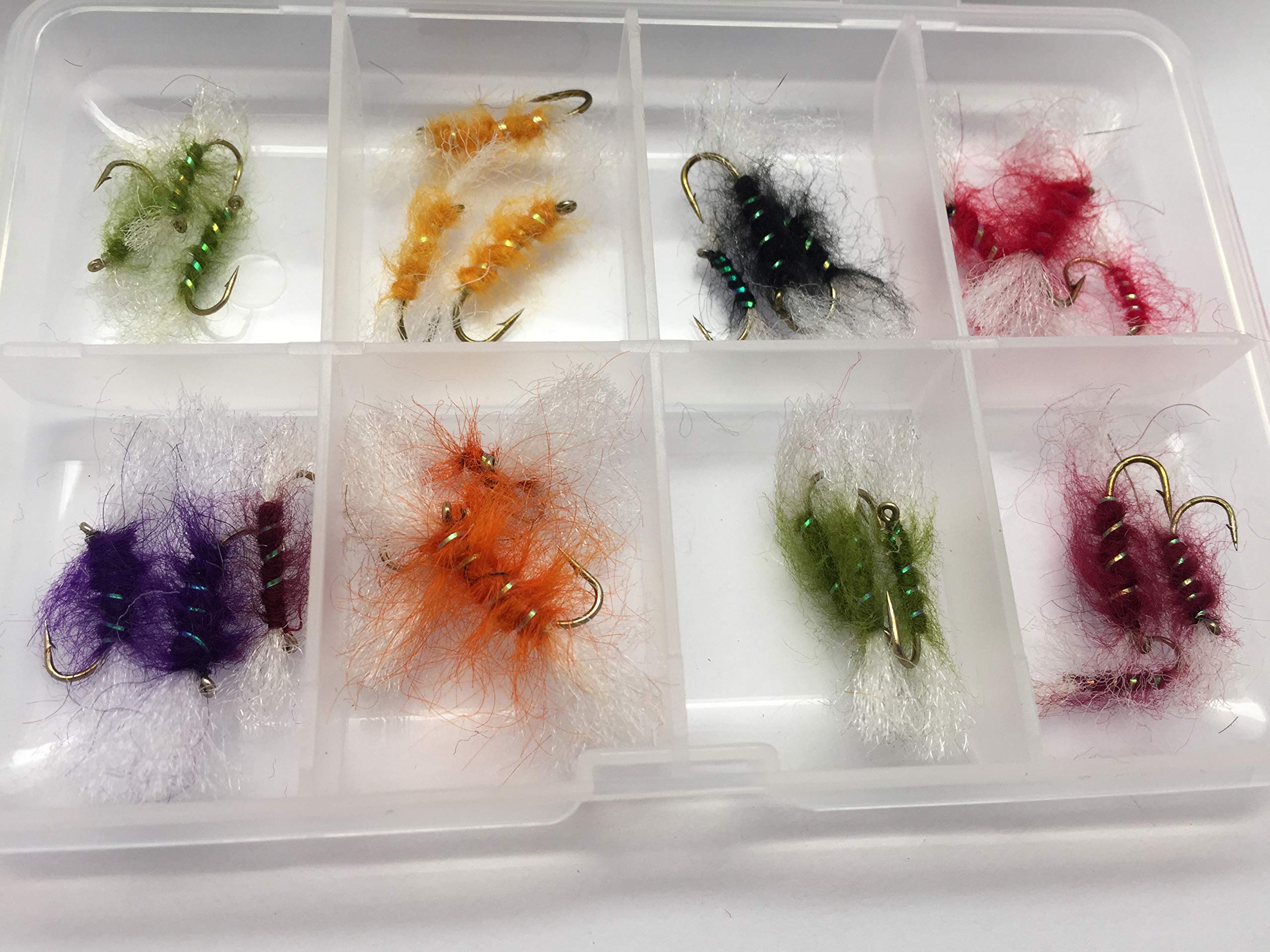 Fly Fishing SHIPMANS BUZZERS trout fishing 24 fly pack + FREE FLY BOX