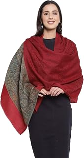 Pashtush Women's Silk-Wool, Soft Reversible Stole Price In India