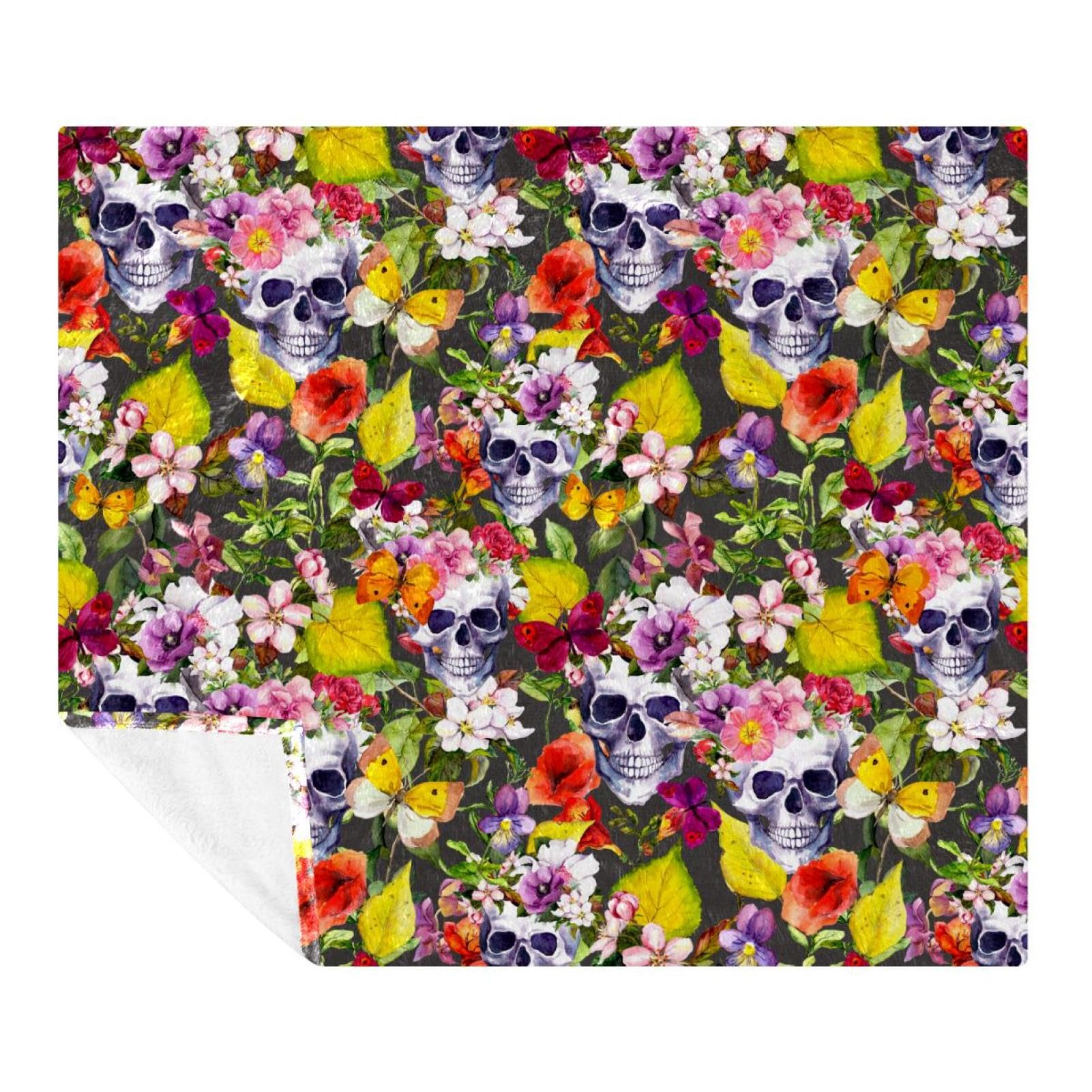 Couverture polaire légère Day of the Dead pour vos soirées cocooning au salon