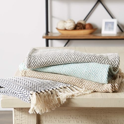 Miniatura 7 de DII Woven Basic - Camino de mesa Chevron de la colección de mesa, 15 x 72 pulgadas, piedra