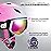 Odoland Ski Helmet and Goggles Set for Adults & Youth, Snowboard Helmet with Goggles - Shockproof Winter Sports Helmet with Protective Shell for Men, Women & Teens, Gradient Pink, M