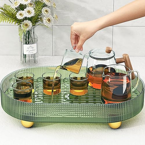 Miniatura 5 de Bandeja ligera de lujo, mesa de almacenamiento de taza de té, bandeja de mesa de maquillaje, bandeja decorativa para tocador utilizada para