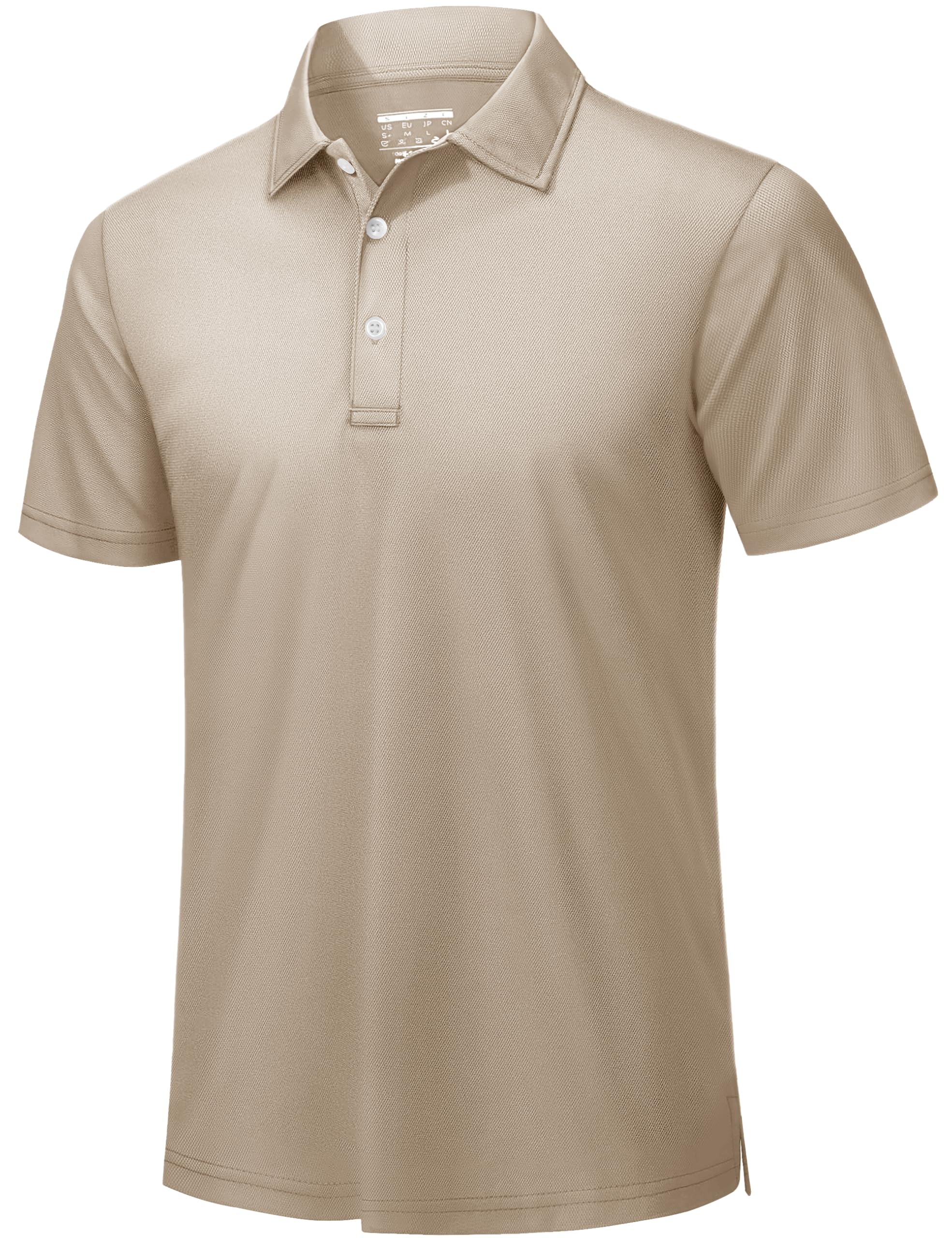 Men's Breathable Polo Shirts Quick Dry Casual Work Golf Shirt with Button