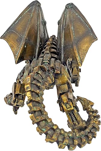 Miniatura 5 de Design Toscano Estatua de dragón de engranaje gótico steampunk, bronce