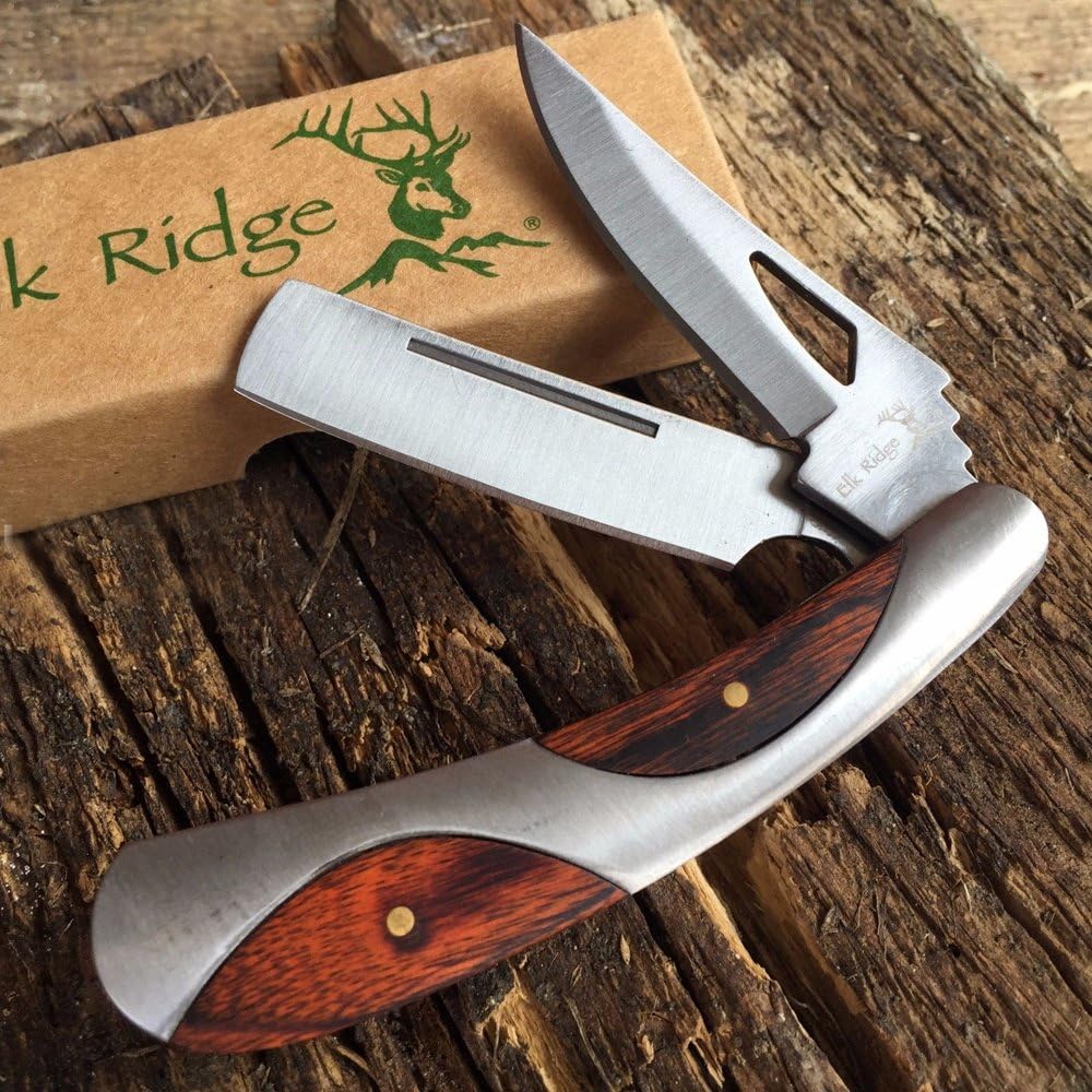 Elk Ridge Gentleman's Folding Pocket Knife with 2 Blades