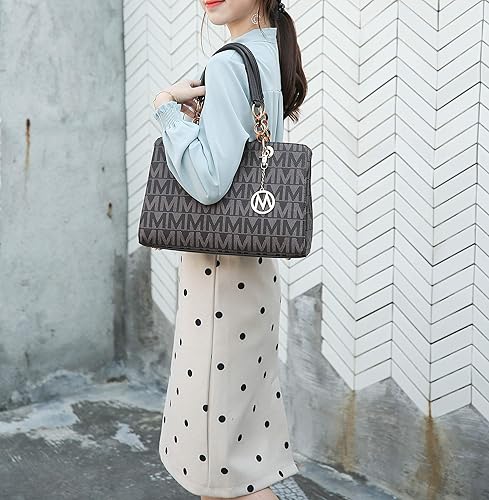 Miniatura 2 de MKF - Bolso bandolera para mujer, correa para bolso de hombro, bolsillo de piel sintética, bolso de mano con asa superior para mujer