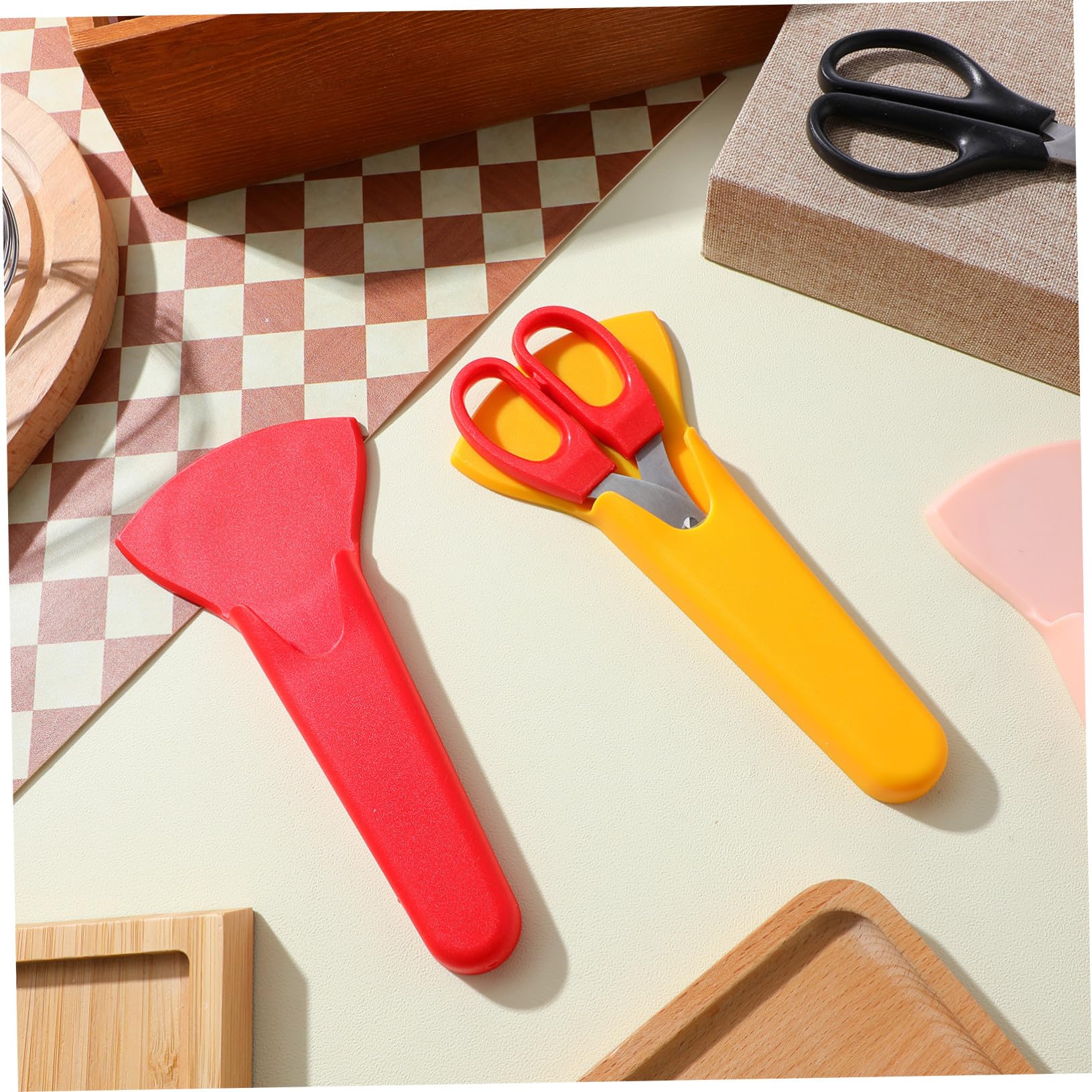 Hemobllo 6 Pezzi Cover Magnetiche per Forbici da Cucina e Strumenti di Bellezza, Protezione Magnetica in Pp Magnete Morbido, per Frigorifero e Oggetti Metallici