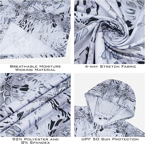 Miniatura 4 de KastKing Camiseta con capucha de pesca UPF 50 para hombres y mujeres, de manga larga, para senderismo, transpirable, absorbe la humedad