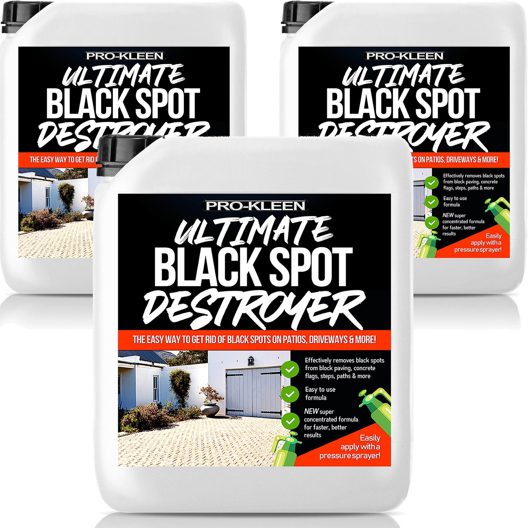 Pro-Kleen Ultimate Black Spot Destroyer for Patio, Stone, Block Paving, Indian Sandstone, and more (15 Litres)