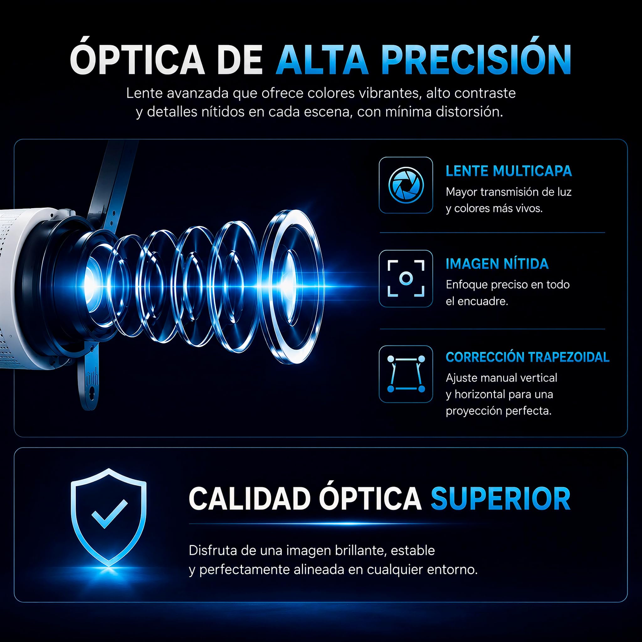 Proyector 4K | Google TV Certificado | 1080P Nativo Full HD | 1100 ANSI Lúmenes | Auto Focus & Keystone | HDR10 | WiFi 6 | Bluetooth 5.2 | Compatible Chromecast & Fire Stick | Cine y Gaming