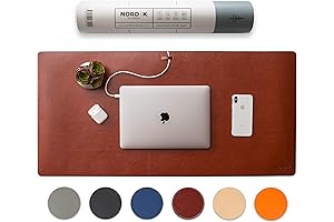 Nordik Leather Desk Mat Cable Organizer - A Premium Desk Accessory for...
