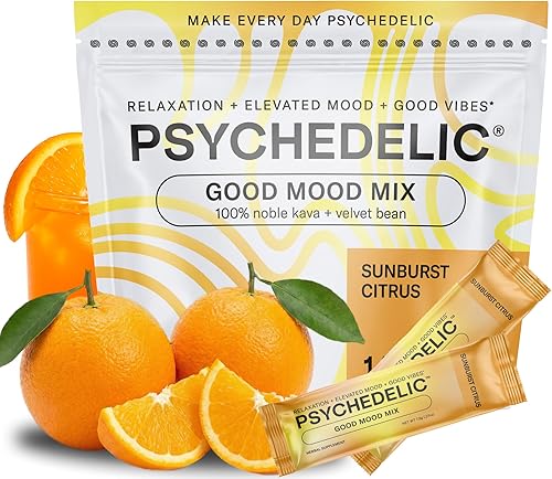 Miniatura 35 de Good Mood Mix - Ponche de frutas - Paquetes de polvo - Mezcla de bebida calmante de kava - Fácil de abrir una sola porción - Polvo de kava con sabor