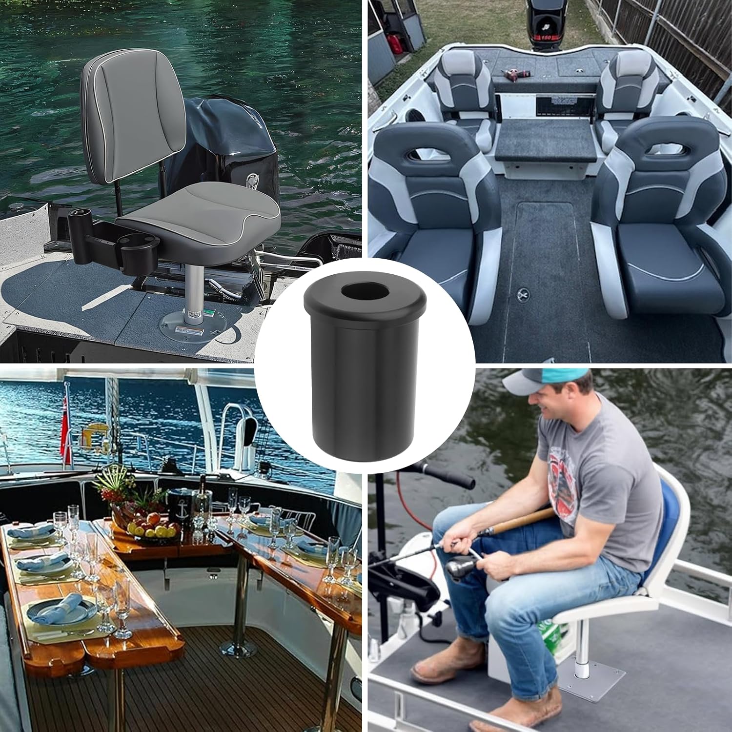 SP-14000 Boat Seat Rod Adapter Bushing for Attwood Swivl-Eze | Converts 1.77 Inch for Attwood Swivl-Eze SP14000 Series 3/4 inch Pin Boat Seat Pedestal Kit