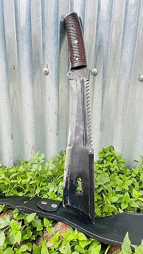 Miniatura 5 de -Machete táctico de 15 pulgadas, cuchillo de supervivencia de espiga completa, cuchillos de hoja libre de óxido, por encargo por ex Gorka Khukuri