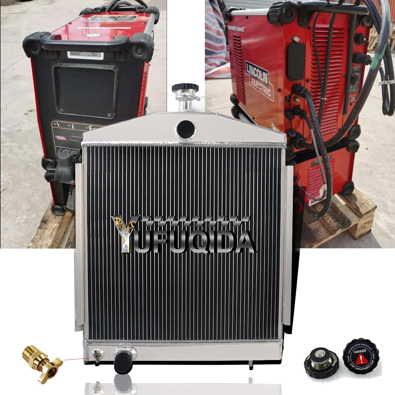 Pro 2 Row Core All Aluminum Radiator Assembly Compatible with Lincoln Welder 200 & 250 AMP SA-200 SA-250 SAE-300 SAE-400 Classic I III 300D 249748N, 249748, G10877198, H19491