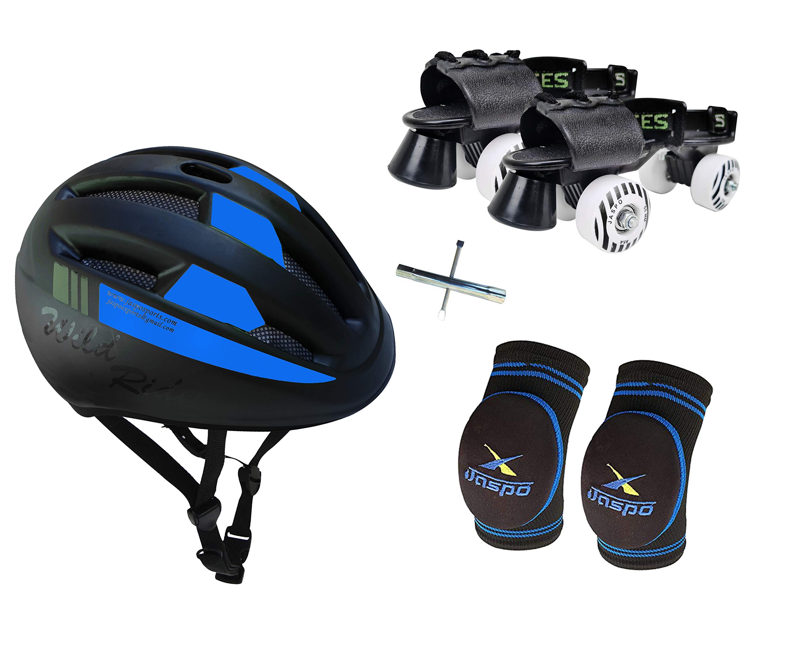 Jaspo Players Eco Senior Skates Combo (Skates+Helmet+Knee) Suitable for Age 6 to 14 Years (B01IN69SH8) Amazon Price History, Amazon Price Tracker