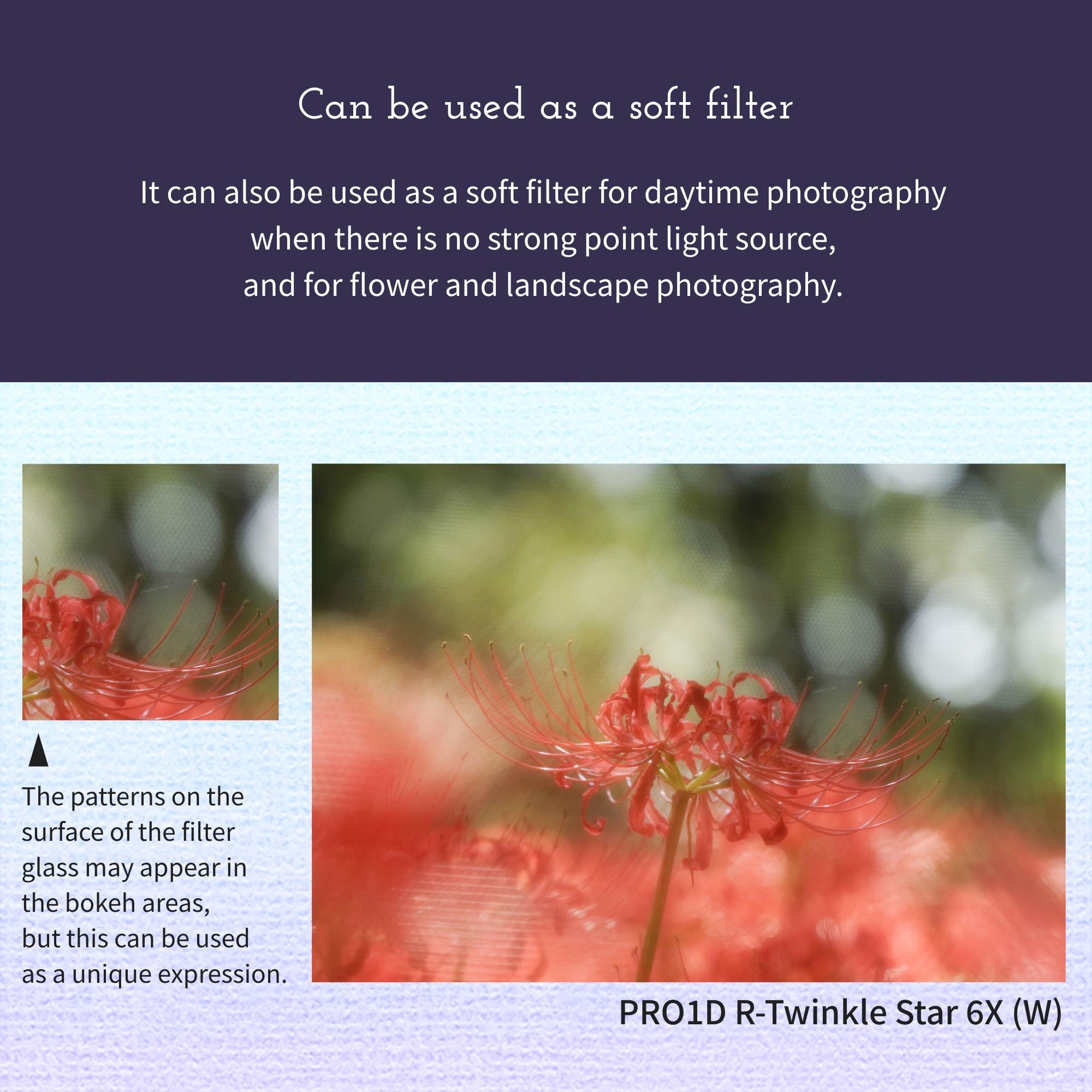 Kenko PRO1D R-Twinkle Star 6X(W) 55mm Kreuzeffektfilter – Für Funkelnde Nachtfotos & Lichteffekte