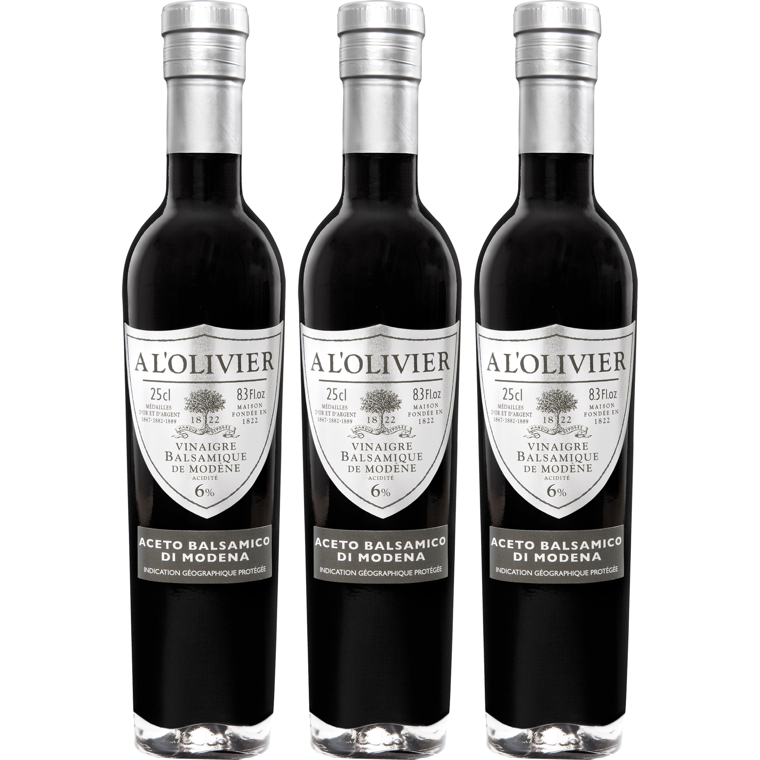 À l'Olivier Balsamico Essig Reserve aus Modena IGP Frankreich inkl. FeinWert E-Book (3 x 0.25 l)