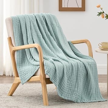 31% off: Love's cabin 100% Cotton Muslin Blanket, 6 Layer Lightweight Breathable Gauze Large Throw Blanket 50 …