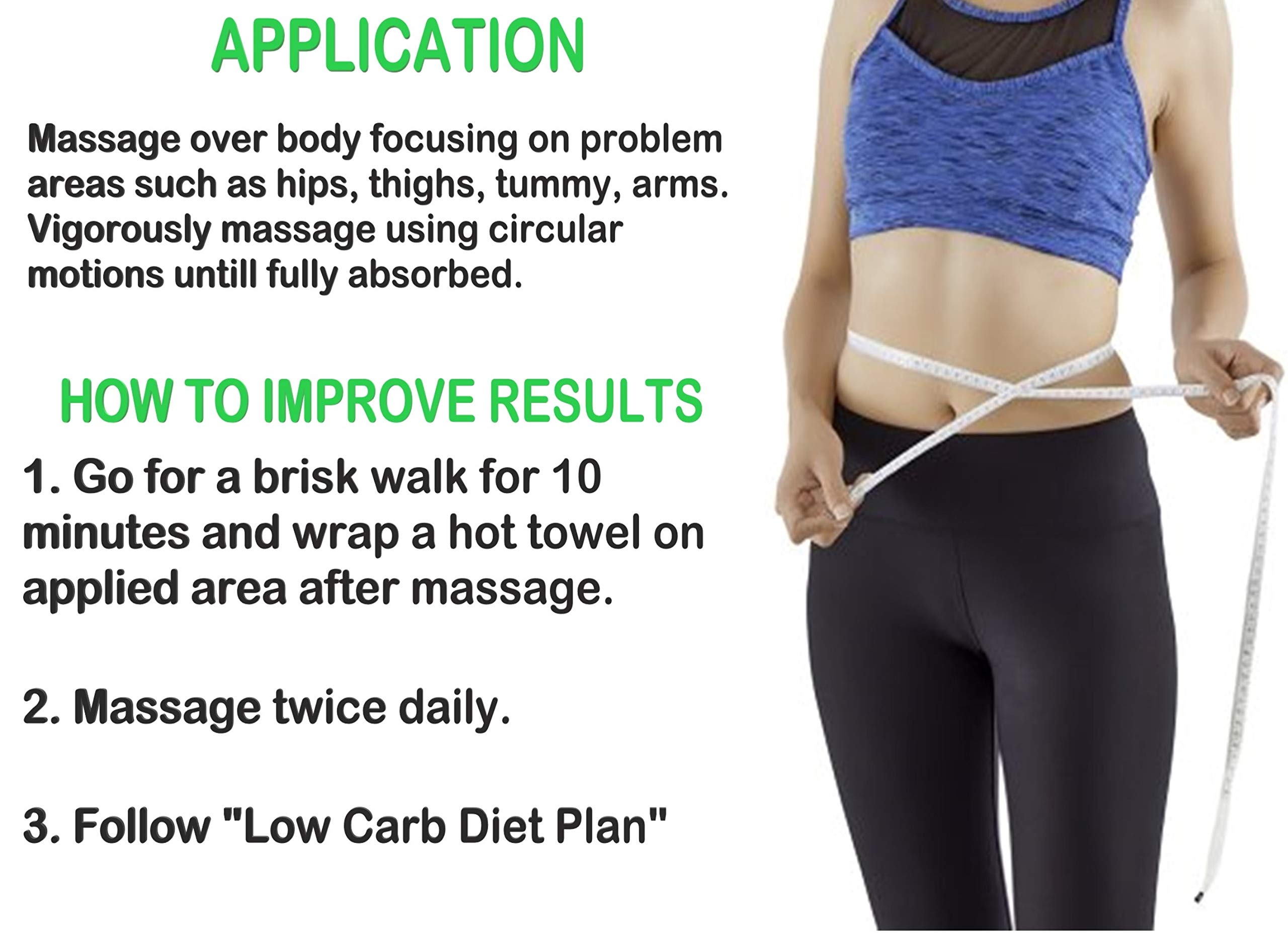 Grandeur Anti Cellulite & Skin Toning Fat Burning Oil & Slimming Oil For Stomach, Hips, Thighs, Body and Arms - 200ml | Weight loss Management | Helps achieving Tonned Body | 3