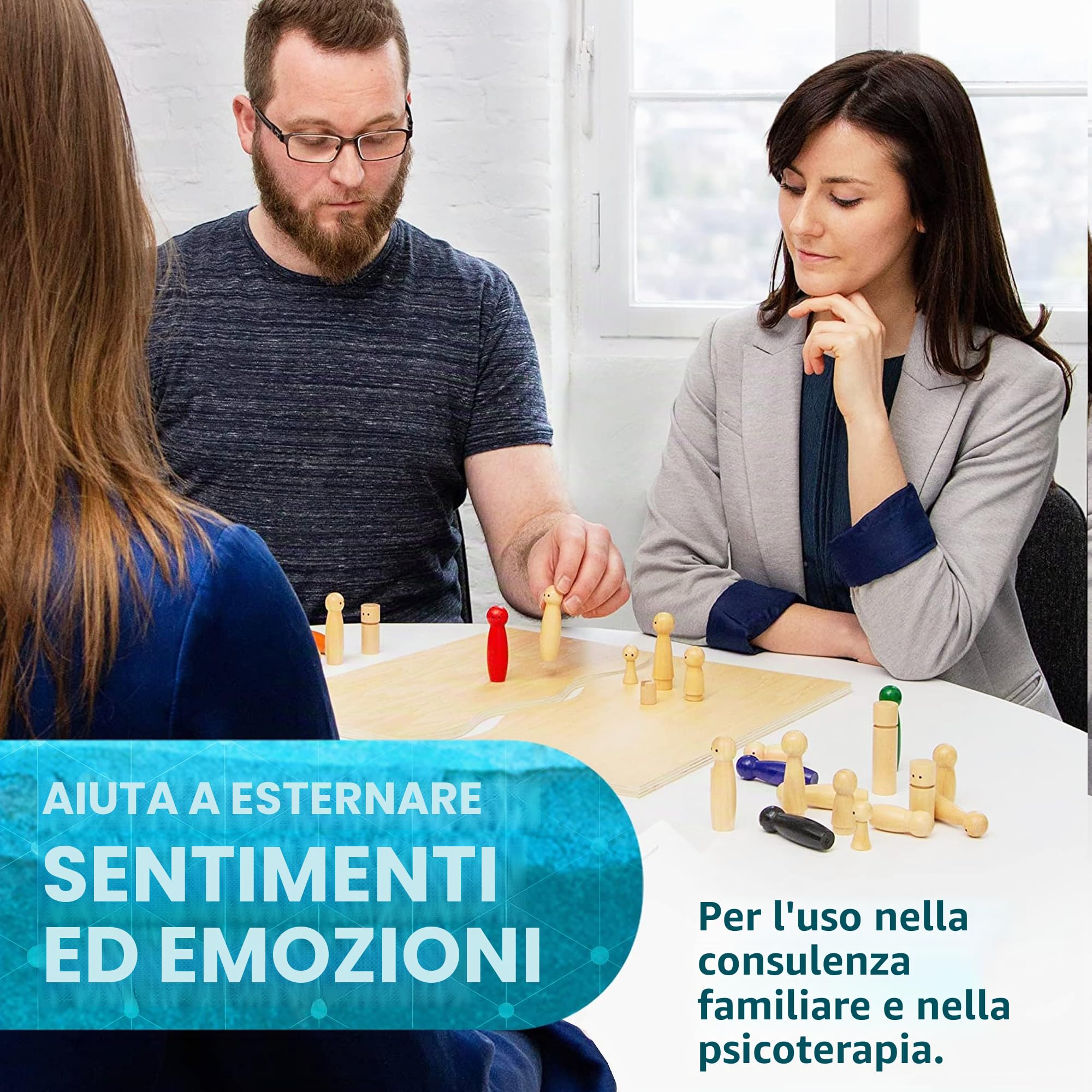 Giochi Bambini 3 Anni in su - Gioco da Tavolo Creativo ed Educativo per Bimbo e Bimba - Giocattoli in Legno Divertenti per Terapia Familiare