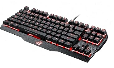 RGB Mechanical Gaming Keyboard - M802 ROG Claymore Core | Cherry MX Red Switches | Dedicated Hot Keys for One-Click Overclocking, Fan Control | Gaming Keyboard for PC | Aura Sync RGB Backlit Eff