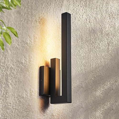 Tarentlight 15" Ht Modern Minimalist Linear Outdoor Wall Light,3000K 13W