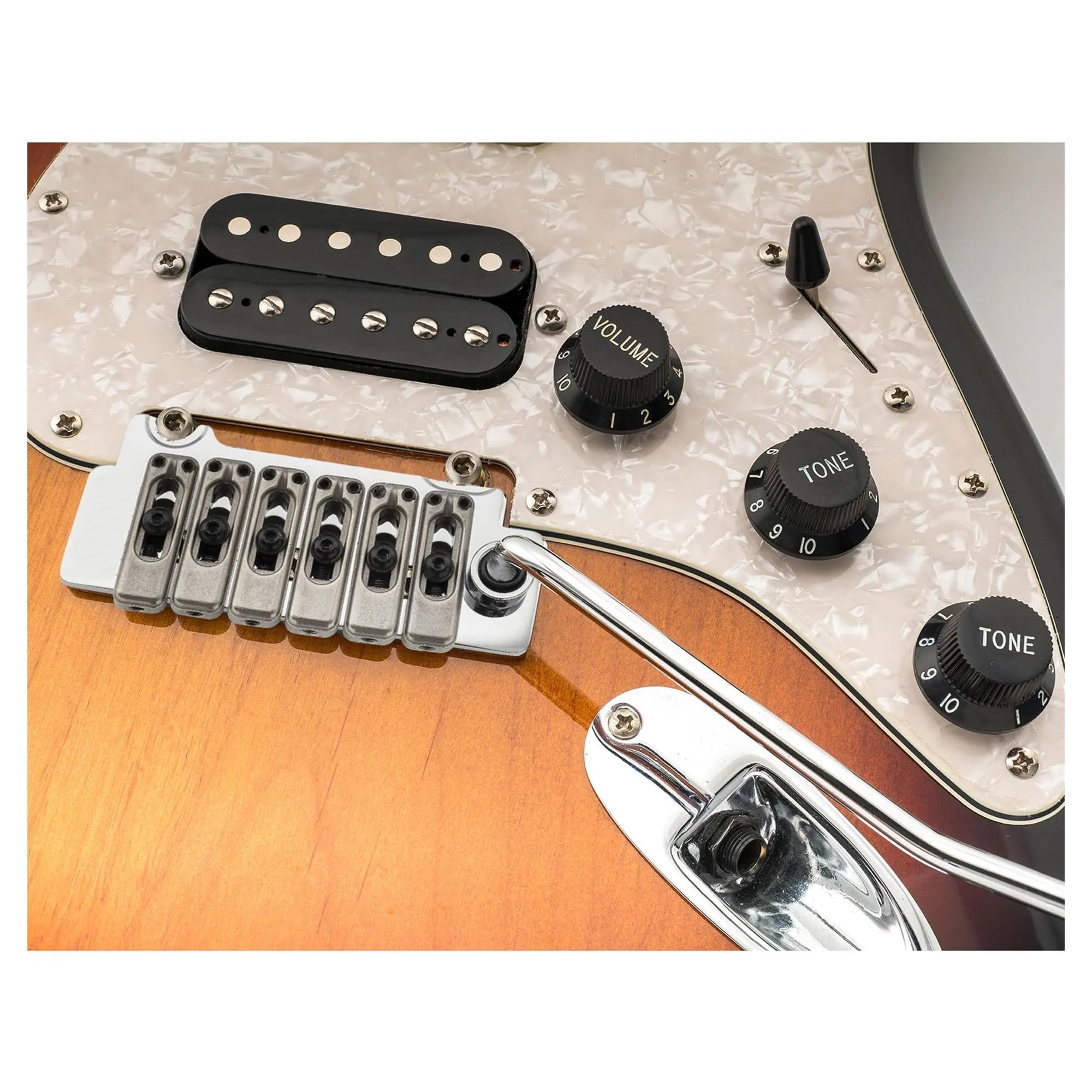 Puente Trémolo De Doble Grifo De 52.5 Mm Con Montura De Acero Inoxidable Para Guitarras Eléctricas | Puente de guitarra(Bk)