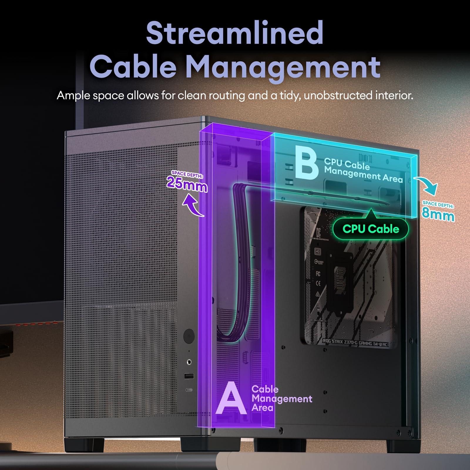 Okinos PCケース MiniArt 4 ブラック 120mmファン3個を標準搭載したミニタワーPCケース OKINOS MiniArt 4 Compact MicroATX Case - 4