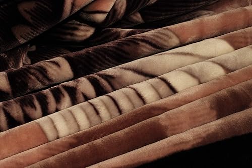 Miniatura 5 de SOLARON Manta de visón súper gruesa coreana, tamaño individual, 63 "x 87", rosas vectoriales moradas BM60