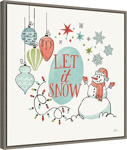 Miniatura 2 de Amanti Art Lienzo enmarcado para pared, 22 x 22 pulgadas, diseño retro de Janelle Penner, lienzo enmarcado para pared, obras de arte de vacaciones,