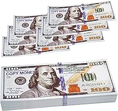 200Pcs $100 Prop Money, $100 Pretend Money Dollars Fake Notes Dollar Bills Fake Money for Play, Movies, Advertising, Games, Parties, Education, Magic, Pranks