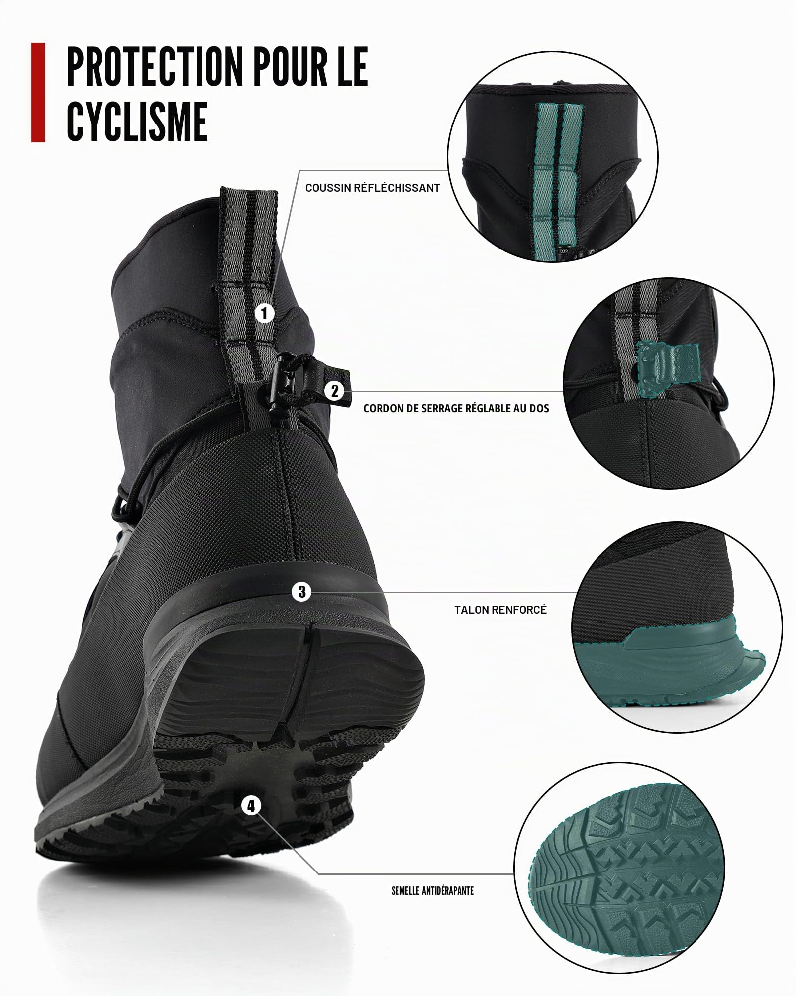 IRON JIA'S Chaussures Moto Homme été Bottes Motocross avec Fermeture éclair, Coussinet de Changement de Vitesse, Semelle Antidérapante