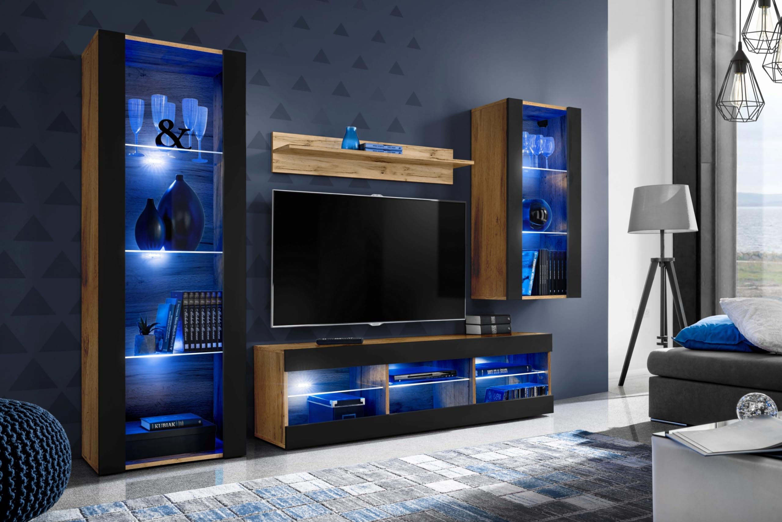 Komodee Ensemble TV Tivoli Medio A1 Wotan/Noir 250x159x35 cm