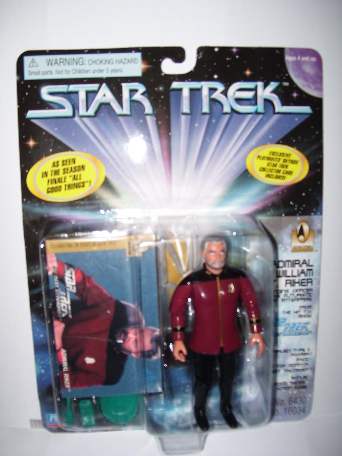 Star Trek The Next Generation. Admiral William T. Riker as seen in season finale"ALL GOOD THINGS".