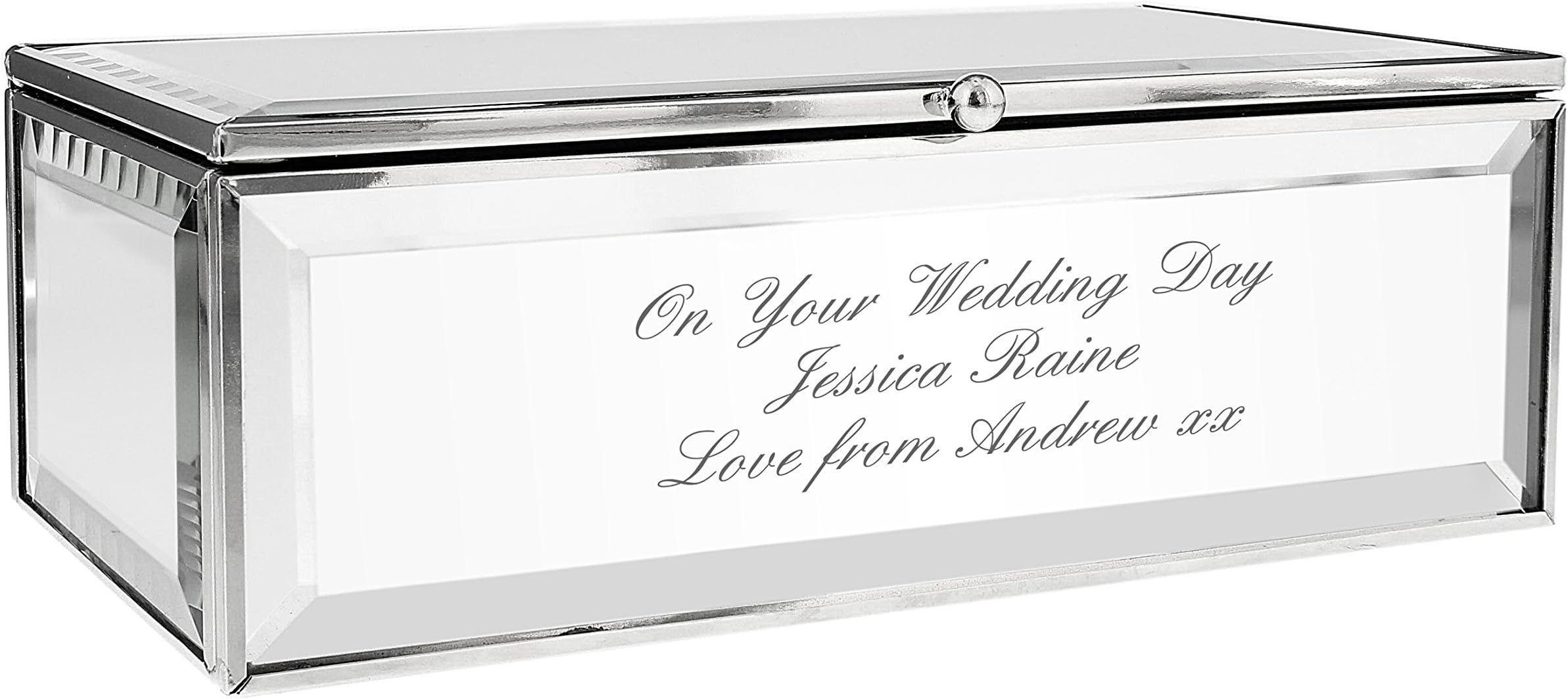 Personalised Mirrored Jewellery Box Great Gift