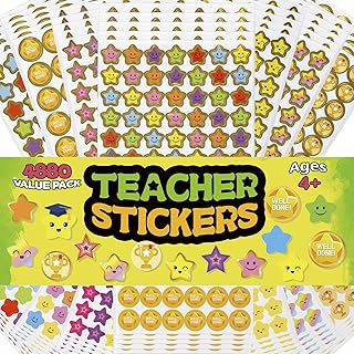 Reward Stickers for Kids Classroom - 4880 Teacher Stickers for Classroom Reward, Motivational for Students (Teacher Stickers)