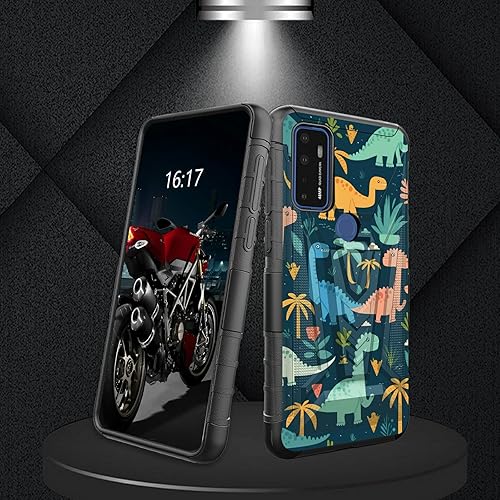 Miniatura 213 de AT&T Calypso 2 (U319AA) Funda con protector de pantalla de vidrio templado resistente con función atril integrado para debut de críquet, ciervo