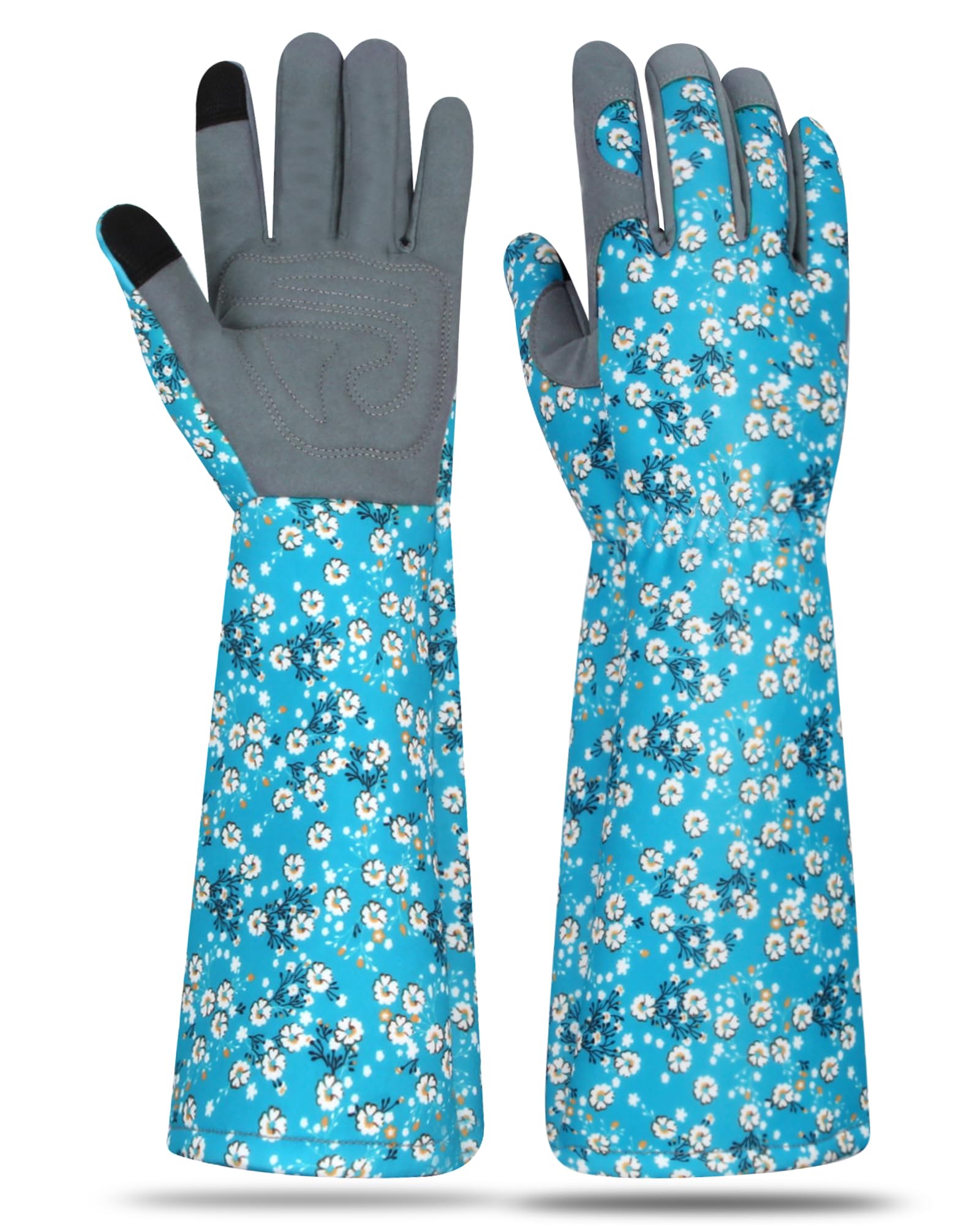 Guantes largos de jardinería para mujer, guantes de cuero a prueba de espinas, guantes de trabajo transpirables para mujeres, pati