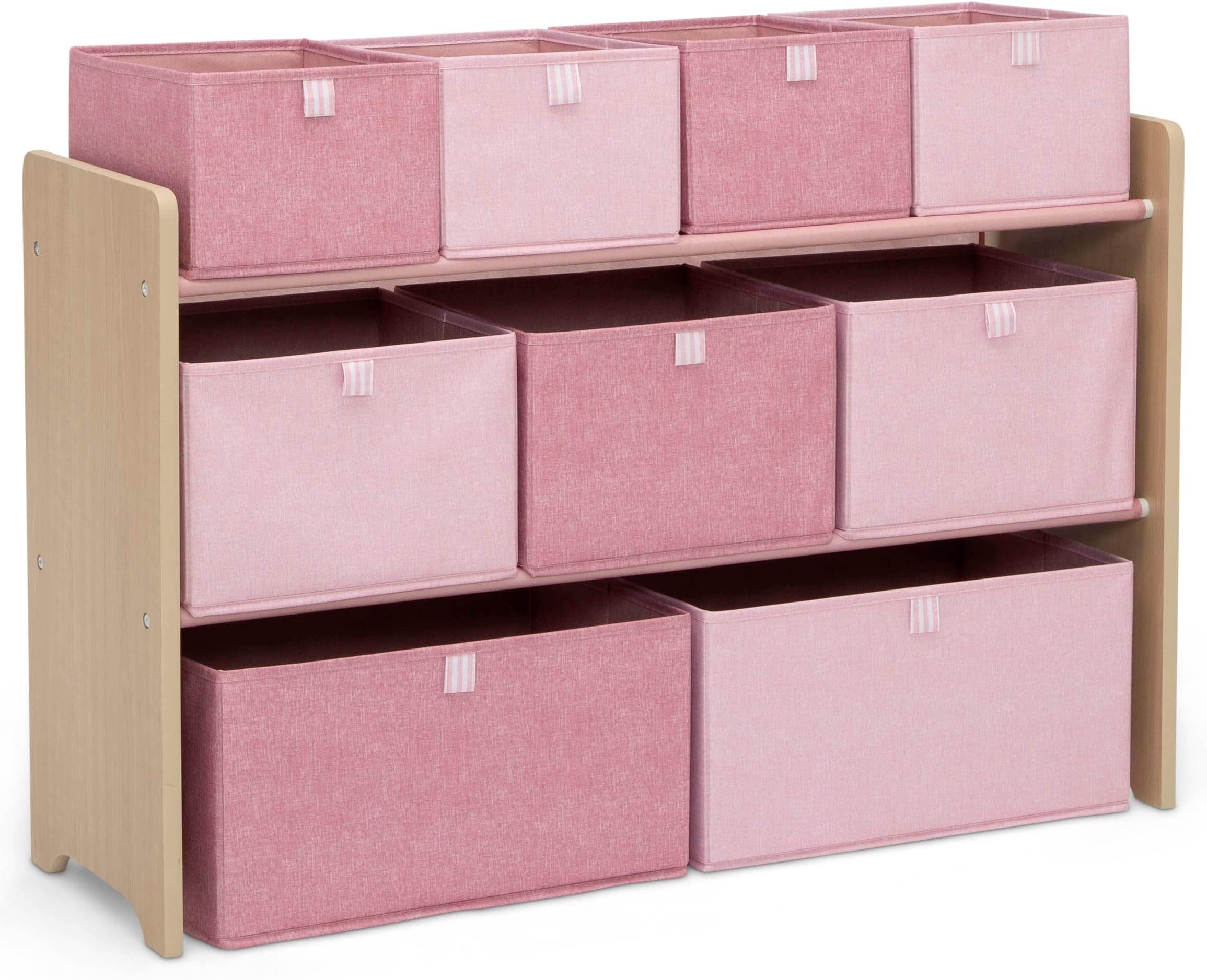 GAP GapKids Deluxe Toy Organizer - Greenguard Gold Certified, Blush/Natural