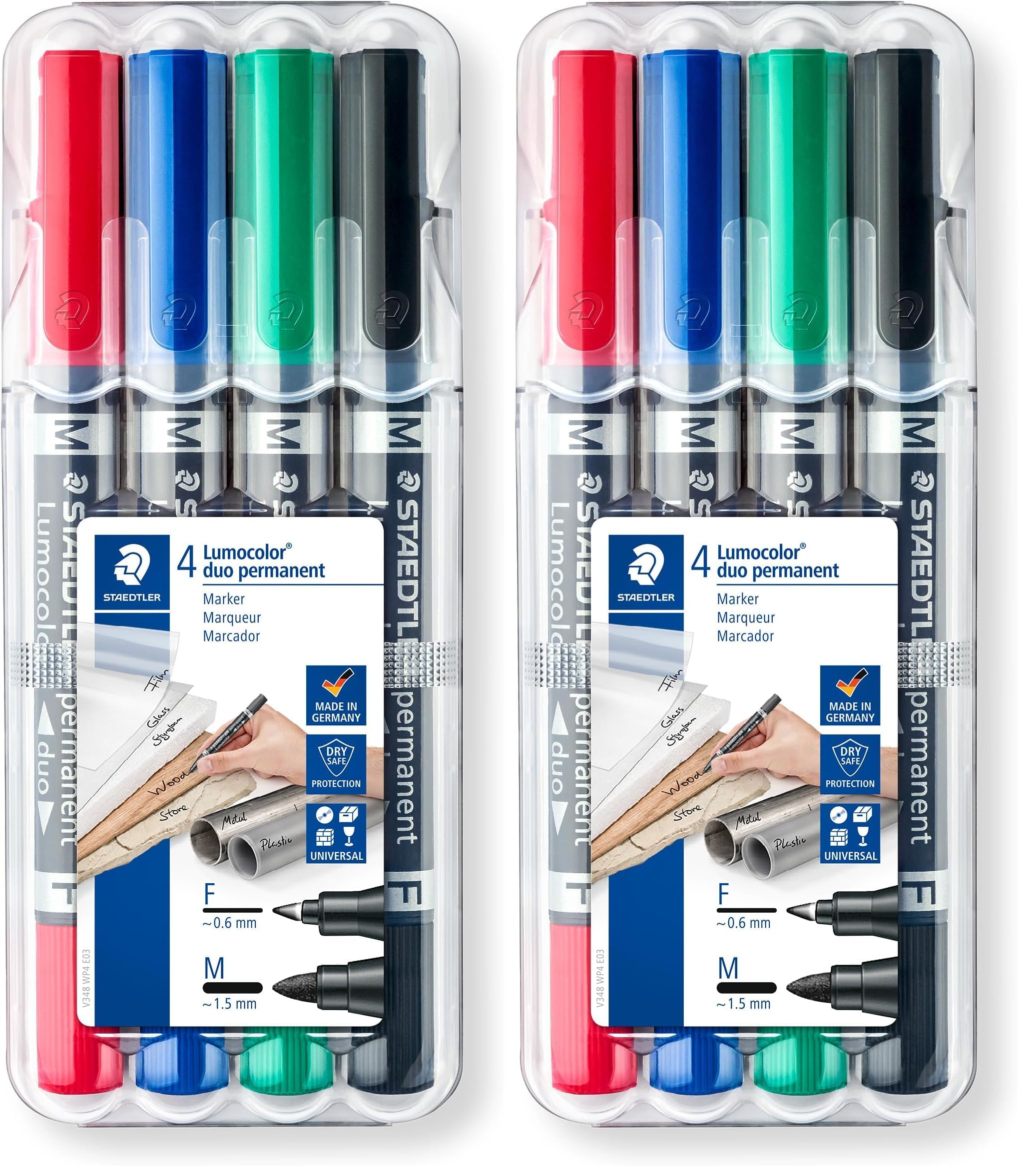 Feutres indélébiles double pointe fine et moyenne Staedtler 348 - 7