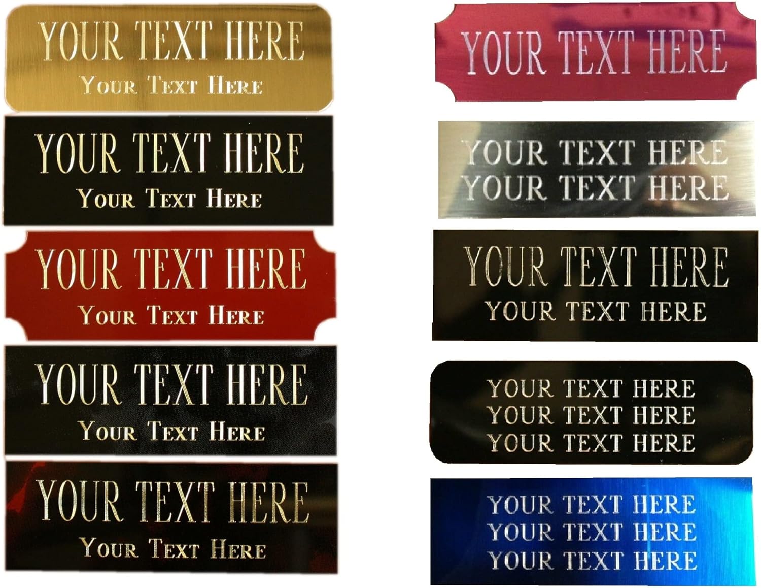 Personalized Custom Engraved Plate Engraving Plaque Art Label Name ID Tag Picture Trophy Flag Display Case, Picture Frame TWO TONE BRASS/ALUMINUM 4"x6" inch