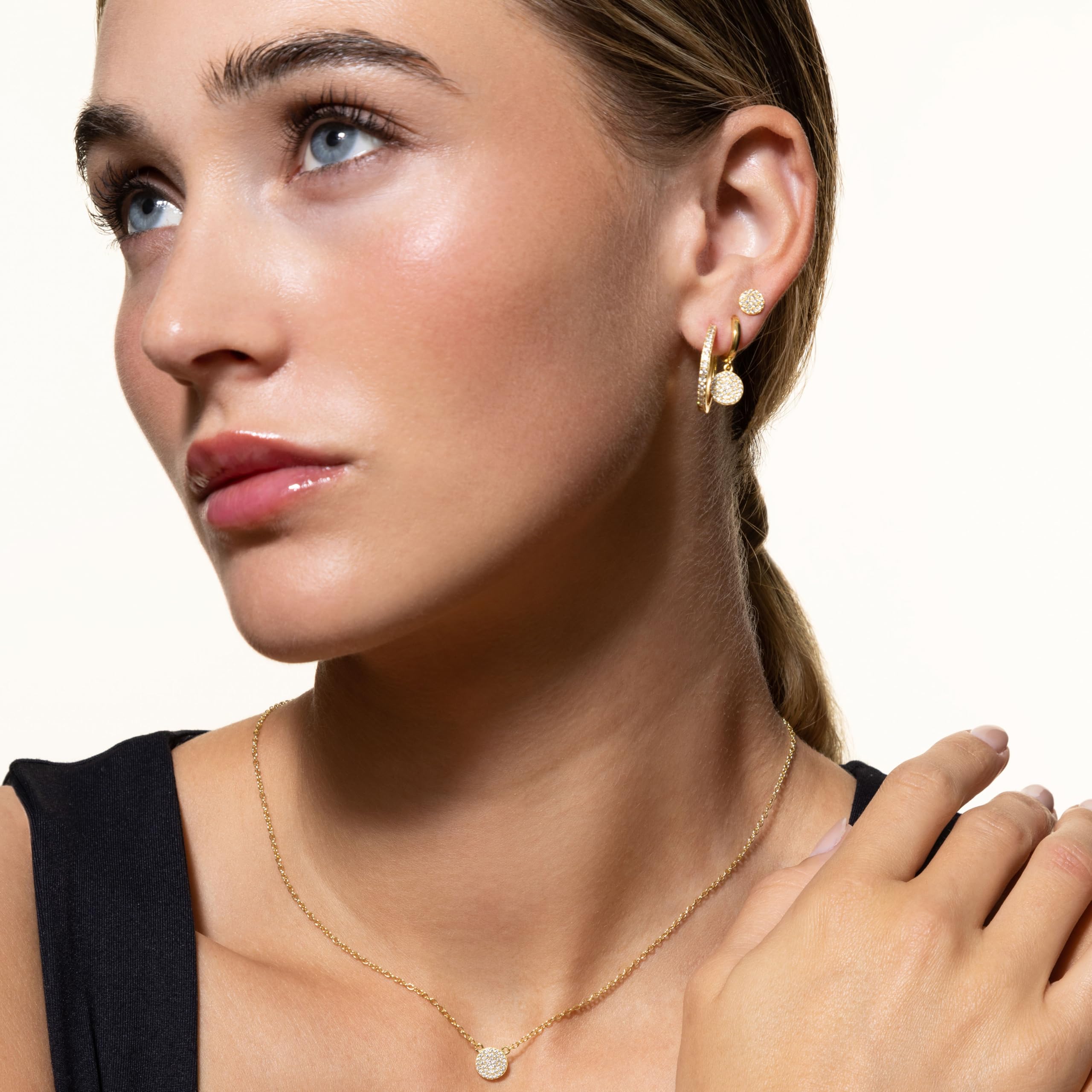 XENOX® POPPY GLITZ Ohrringe - Damen Ohrringe aus hochwertigem 925/- Sterlingsilber mit Anhänger und Zirkonia-Steinen