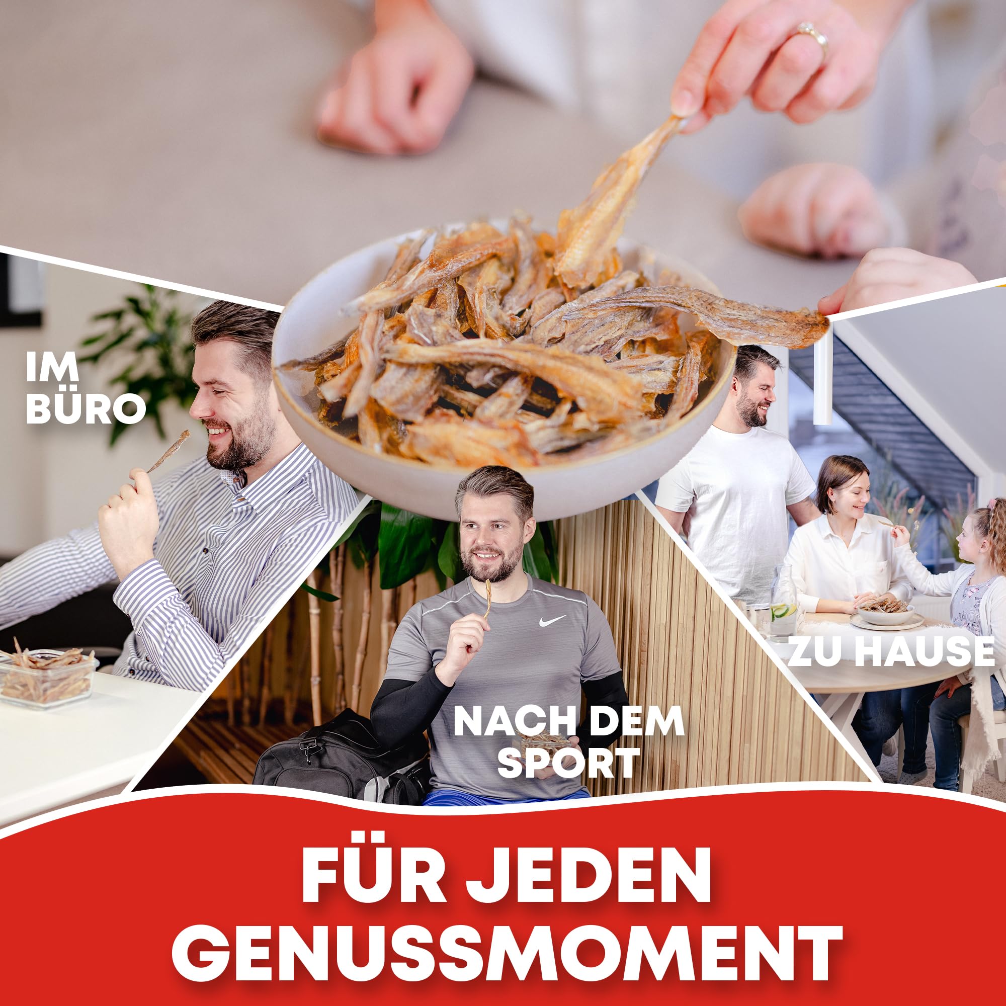 Großschuppen Eidechsenfisch 1kg - Fisch Jerky I High Protein I Snacks I Trockenfisch Omega 3 I Beef Jerky , Trockenfleisch & Chips Alternative