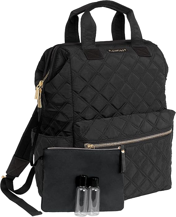 Joan & David Womens Chevron Quilted 21" Roll Gym Travel Duffel