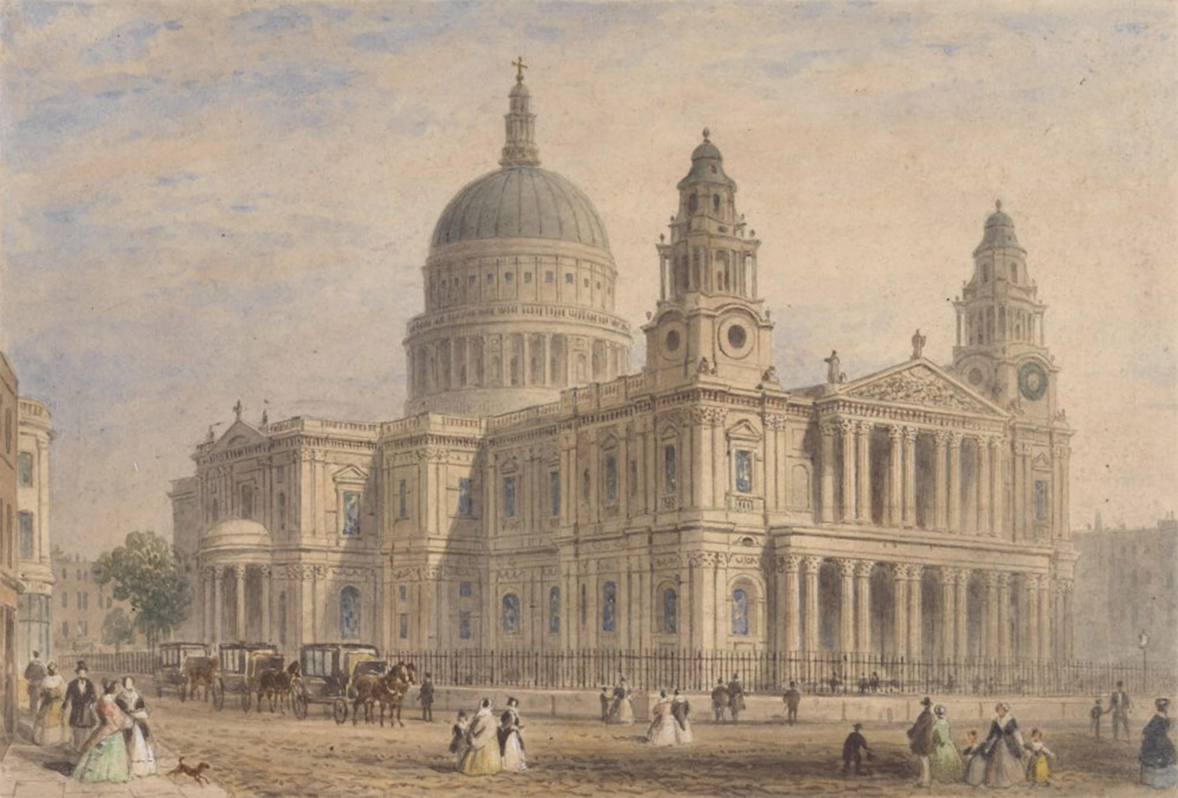 ARTXLXXBN Famous Print Painting Colorful Art Print St Paul's Cathedral by Hosmer Shepherd Canvas Art Decorations for Home Decor 60x90cm